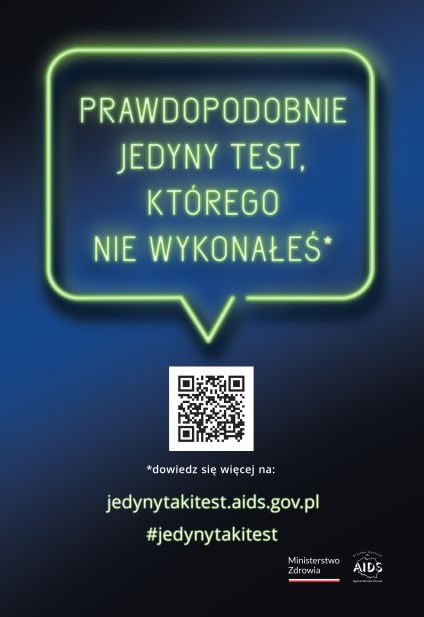 Plakat dotyczący testu na HIV