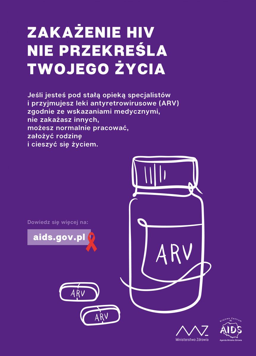 Plakt informacyjny dotyczący HIV